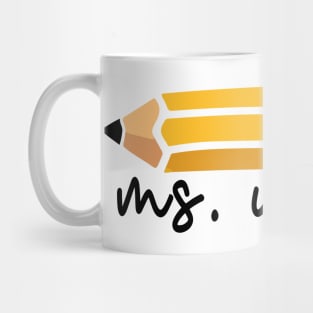 Customized pencil, back to school Mug